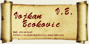 Vojkan Beoković vizit kartica